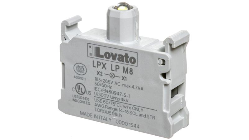 Lampka sygnalizacyjna LED biała 185-265V AC LPXLPM8-6632 Lampka sygnalizacyjna LED biała 185-265V AC LPXLPM8-6632
