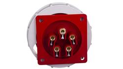 Wtyczka tablicowa 32A 5P 400V czerwona IP67 6252-6-29257