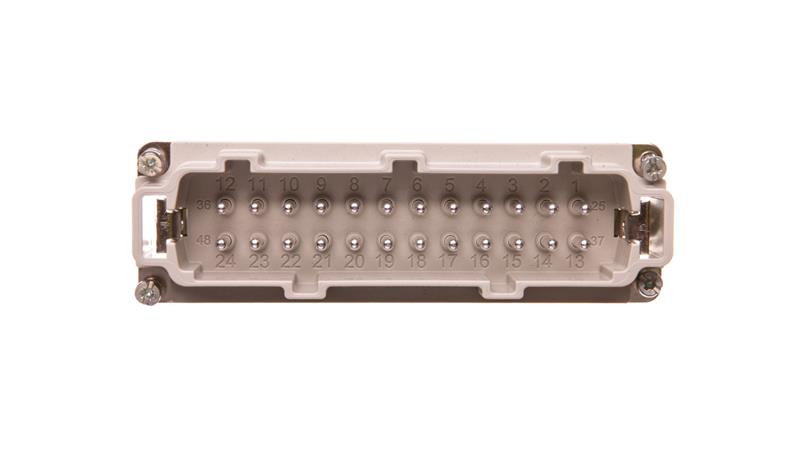 Wkład złącza 24P+PE męski 16A 500V EPIC H-BE 24 SS 10204100-30210 Wkład złącza 24P+PE męski 16A 500V EPIC H-BE 24 SS 10204100-30210