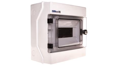 Rozdzielnica hermetyczna modułowa (500V AC ,1000V DC) 1x8 natynkowa IP65 RH-8/Z (z zamkiem) 36.9-68930