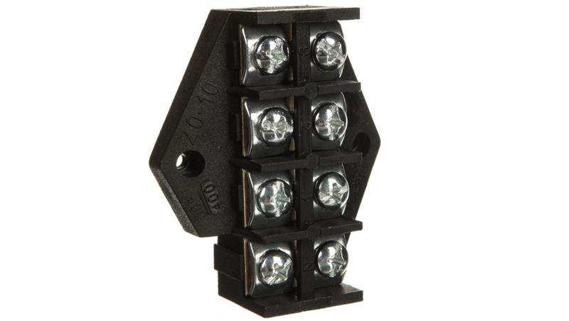 Płytka odgałęźna /10mm2/ 4-tory czarna ZPT4-10.0 83005007-80132
