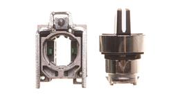 Przełącznik 3 położeniowy pokrętło 22mm czarny 2Z z samopowrotem XB4BJ53-4532