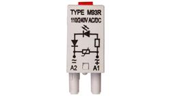 Moduł sygnalizacyjny LV (dioda LED czerwony + warystor V) 110-230 V AC/DC M93R szary 854861-19853