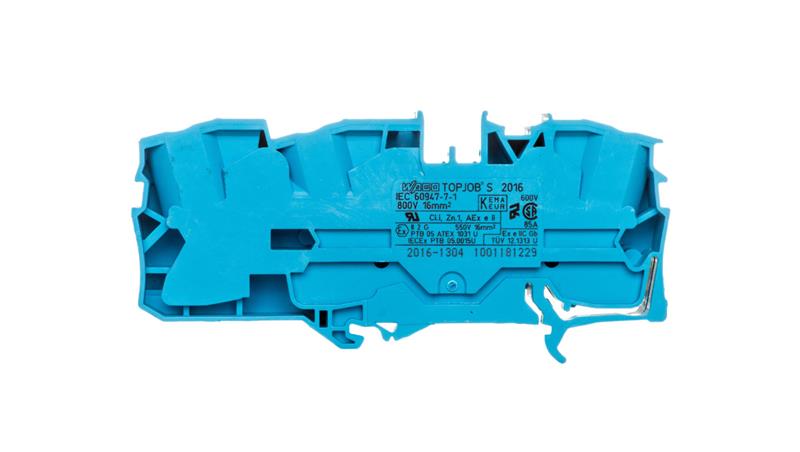 Złączka szynowa 3-przewodowa 16mm2 niebieska TOP JOBS 2016-1304 TOPJOBS-80131