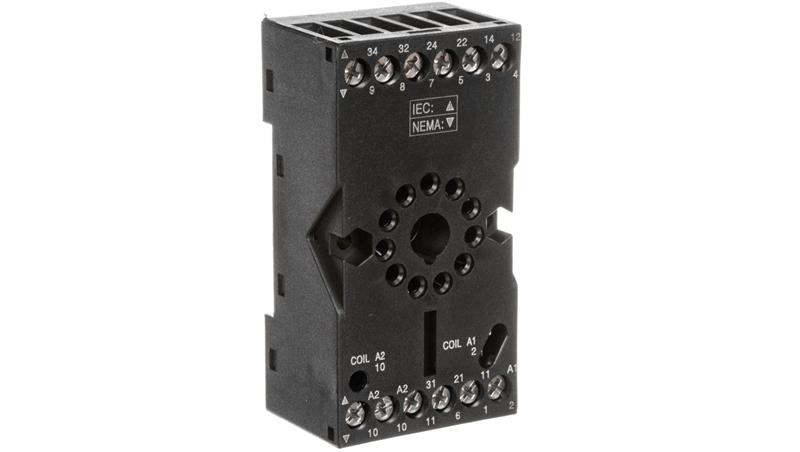 Gniazdo wtykowe do przekaźników R15 3P 12A 300V AC (można montować moduł czasowy COM3) GZP11 2613506-19567