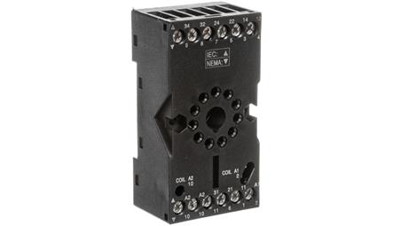 Gniazdo wtykowe do przekaźników R15 3P 12A 300V AC (można montować moduł czasowy COM3) GZP11 2613506-19567