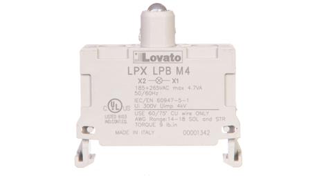 Oprawka z LED czerwona 185-265V AC LPXLPBM4-21396