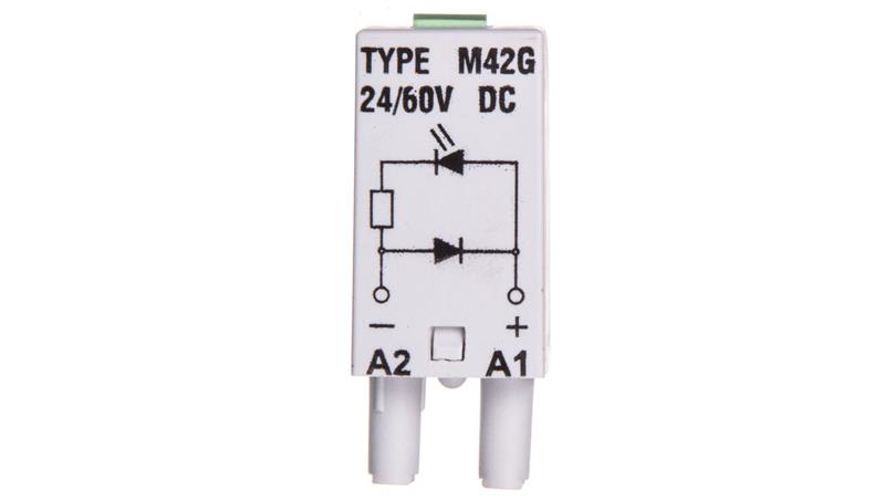 Moduł sygnalizacyjny LD (diody: LED zielony + D) 24-60V DC M42G szary 854843-19841