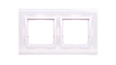 Simon 54 Nature Ramka podwójna szkło BIAŁA PERŁA DRN2/70-36274