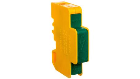 Blok rozdzielczy modułowy 1-biegunowy 60A we: 1x6-35mm2 wy: 6x2,5-6mm2 żółto-zielony LBR60A 84326009-64193