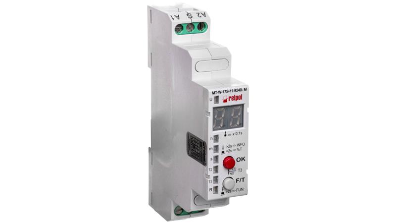 Przekaźnik czasowy wielofunkcyjny 1P 10A 0,1sek-100h 12-240V AC/DC MT-W-17S-11-9240-M 860470-6118