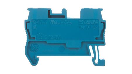 Złączka szynowa przepustowa 2-przewodowa 15mm2 niebieska ST 1,5 BU 3031089-64953