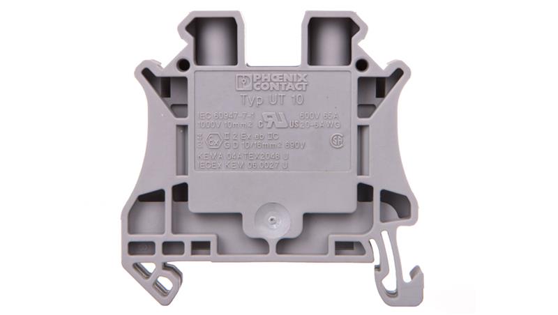 Listwa zaciskowa przepustowa 2-przewodowa 0,5-16mm2 szara UT 10 3044160-64802