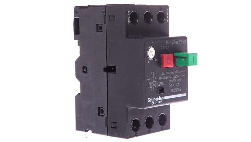 Wyłącznik silnikowy 3P 1,1kW 2,5-4A EasyTeSys Power, napęd przyciskowy, zaciski skrzynkowe GZ1E08-3859