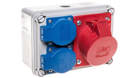 Zestaw gniazd 16A/5P 2xGS IP54 M20 9769116W-31940