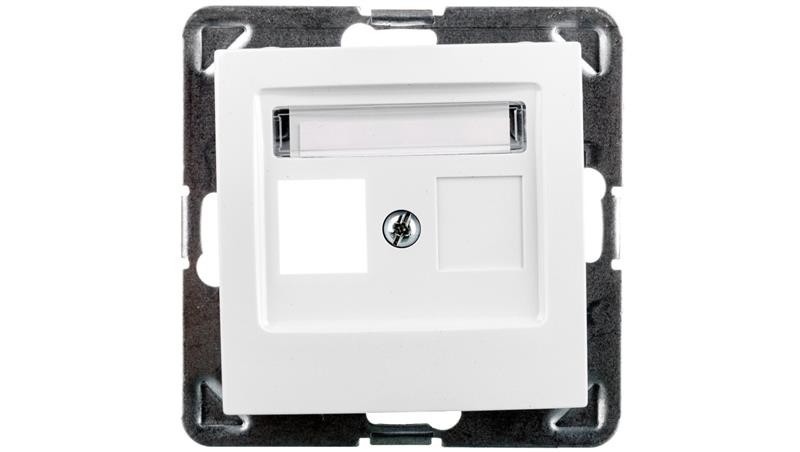IMPRESJA Obudowa gniazda teleinformatycznego pojedynczego biała GPK-1Y/p/00-25