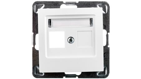 IMPRESJA Obudowa gniazda teleinformatycznego pojedynczego biała GPK-1Y/p/00-25