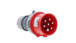Wtyczka przenośna 16A 7P 400V czerwona IP44 SHARK 017-6v-29093