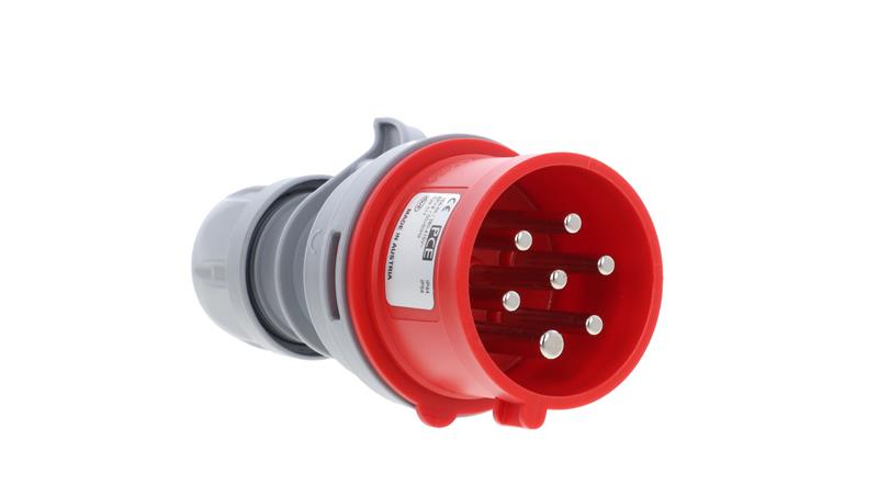 Wtyczka przenośna 16A 7P 400V czerwona IP44 SHARK 017-6v-29093 Wtyczka przenośna 16A 7P 400V czerwona IP44 SHARK 017-6v-29093
