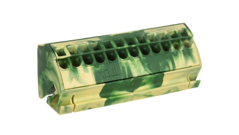 Blok potencjałowy PE 4mm2 żółto-zielony 812-100-68712 Blok potencjałowy PE 4mm2 żółto-zielony 812-100-68712