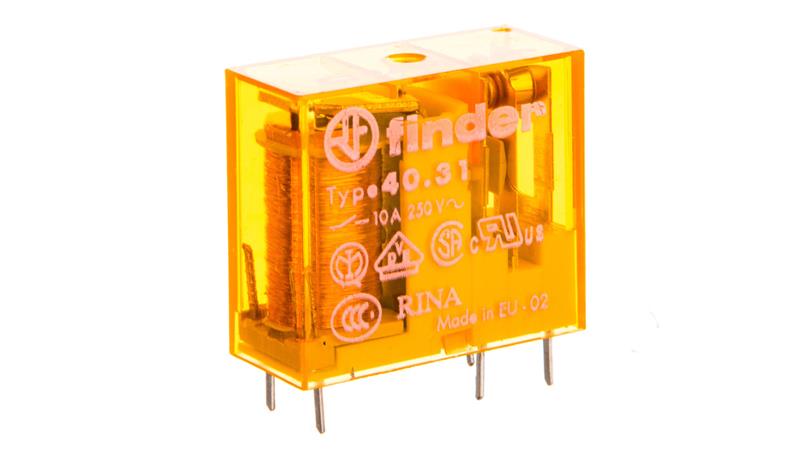 Przekaźnik miniaturowy 1P 10A 24V AC AgNi 40.31.8.024.0000 F40-31-8-024-0000-14490