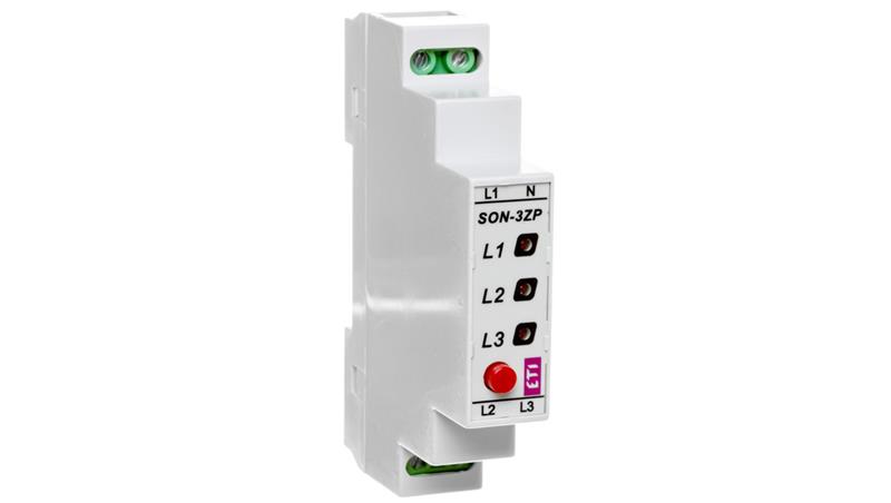 Sygnalizator obecności napięcia LED 3x400V 3-fazowy z przyciskiem SON-3 ZP 002471410-23969