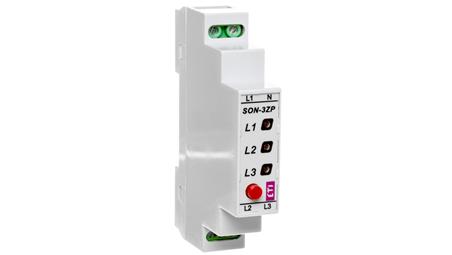 Sygnalizator obecności napięcia LED 3x400V 3-fazowy z przyciskiem SON-3 ZP 002471410-23969
