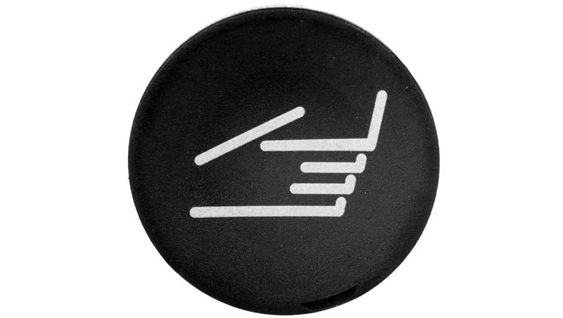 Wkładka przycisku 22mm płaska czarna z opisem M22-XD-S-X9 218175-22123