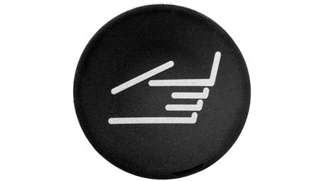 Wkładka przycisku 22mm płaska czarna z opisem M22-XD-S-X9 218175-22123