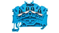 Złączka szynowa 4-przewodowa 2,5mm2 niebieska 2002-6404 TOPJOBS-64905