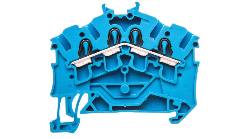 Złączka szynowa 4-przewodowa 2,5mm2 niebieska 2002-6404 TOPJOBS-64905