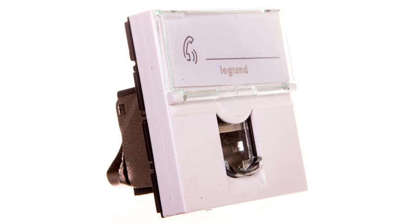 MOSAIC Gniazdo komputerowe pojedyncze RJ45 kat.6a STP 2-moduły białe 076576-38995