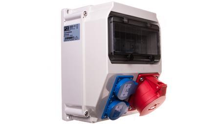 Rozdzielnica stacjonarna LUBLIN 32A/5P 2xGS bez zabezpieczeń IP44 9035004W-65853