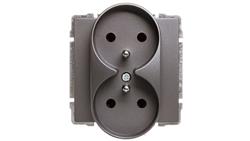 KOS66 Gniazdo podwójne z/u grafit 666049-43995