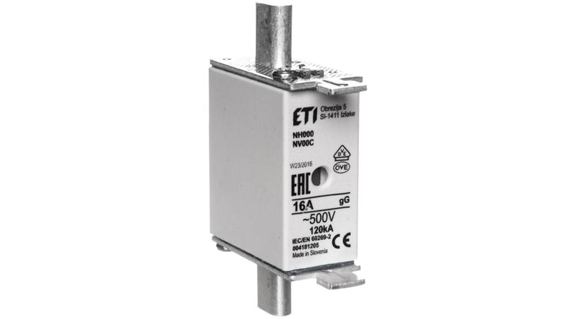 Wkładka bezpiecznikowa KOMBI NH000C 16A gG/gL 500V WT-00C 004181205-5298 Wkładka bezpiecznikowa KOMBI NH000C 16A gG/gL 500V WT-00C 004181205-5298