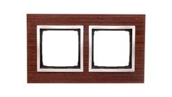 Simon 54 Nature Ramka podwójna drewno ZŁOT-36760