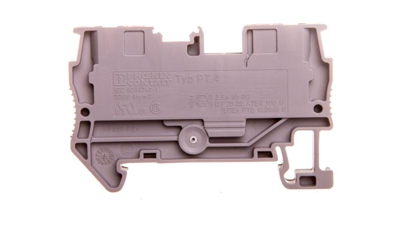 Złączka zaciskowa/szynowa 2-przewodowa 0,2-6mm2 szara PT 4 3211757-73949