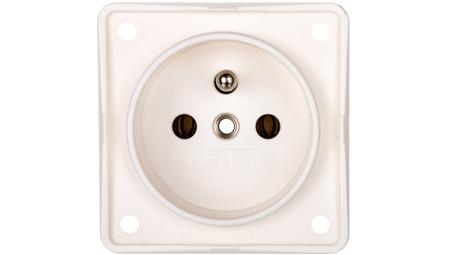 Integro Flow Gniazdo pojedyncze z/u śnieżnobiałe mat 961852502-43214