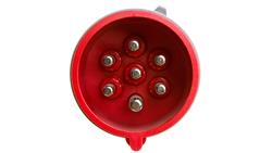 Wtyczka przenośna 32A 7P 400V czerwona IP44 SHARK 027-6V-29141