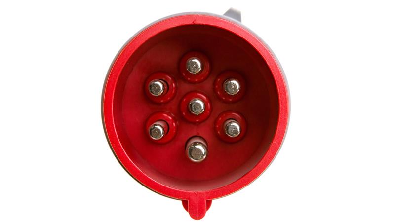 Wtyczka przenośna 32A 7P 400V czerwona IP44 SHARK 027-6V-29141