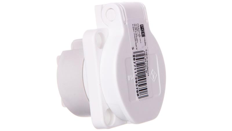 Gniazdo tablicowe 10/16A 2P+Z 230V białe IP54 104-0w-31782