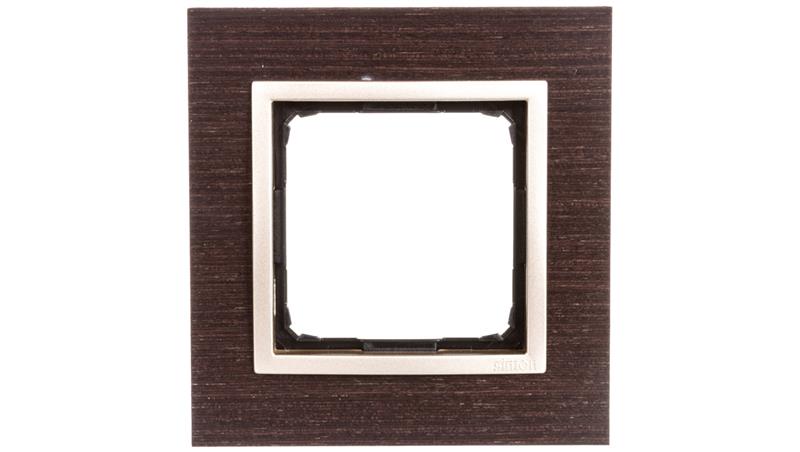 Simon 54 Nature Ramka pojedyncza drewno ZŁOTE WENGE DRN1/85-37031