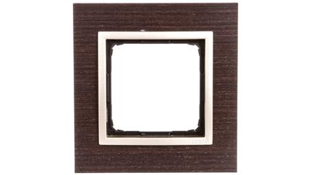 Simon 54 Nature Ramka pojedyncza drewno ZŁOTE WENGE DRN1/85-37031