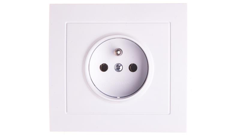 KIER Gniazdo pojedyncze z/u białe GP-1WZ/00-42967