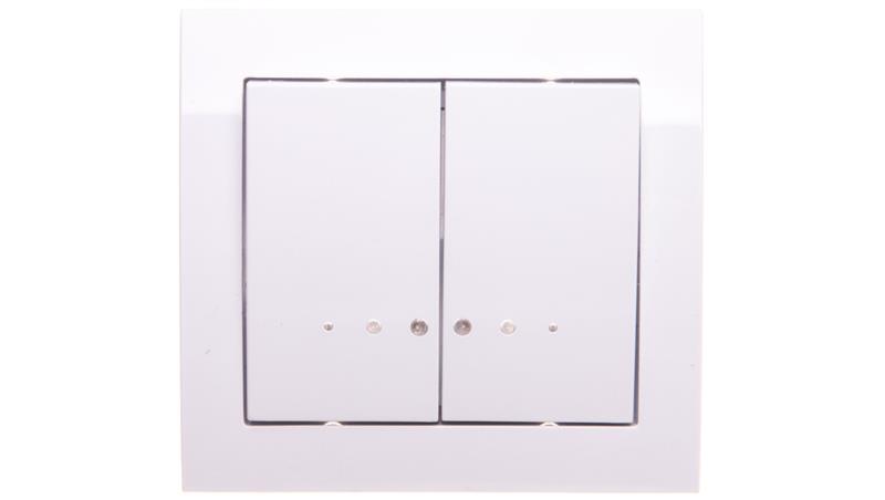 KIER Łącznik świecznikowy z podświetleniem biały ŁP-2WS/00-33272