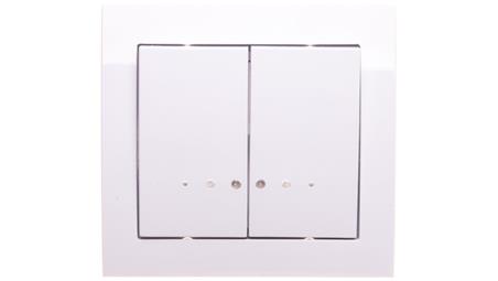 KIER Łącznik świecznikowy z podświetleniem biały ŁP-2WS/00-33272