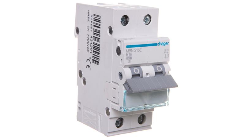 Wyłącznik nadprądowy 2P B 16A 6kA AC MBN216E-16519