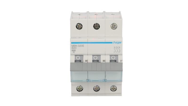 Wyłącznik nadprądowy 3P B 20A 6kA AC MBN320E-16222 Wyłącznik nadprądowy 3P B 20A 6kA AC MBN320E-16222