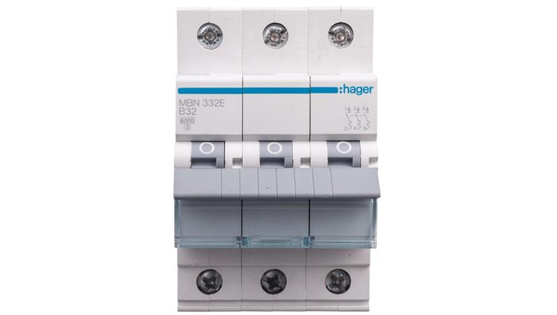 Wyłącznik nadprądowy 3P B 32A 6kA AC MBN332E-16292 Wyłącznik nadprądowy 3P B 32A 6kA AC MBN332E-16292