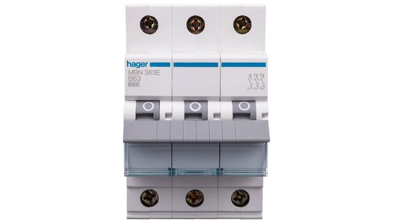 Wyłącznik nadprądowy 3P B 63A 6kA AC MBN363E-16461